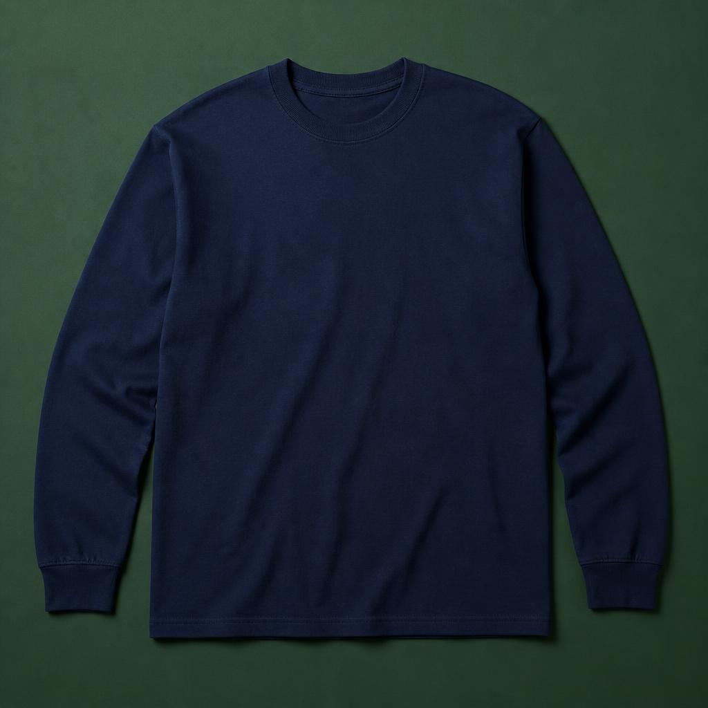 Navy long-sleeve tee with a large CF rope emblem across the chest
